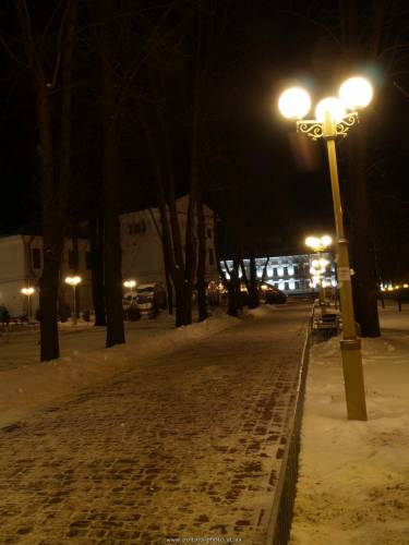 Зима ночь фото фонарь