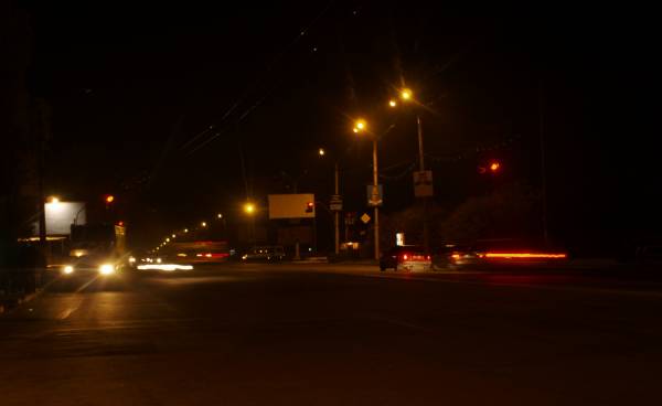 Ночная улица Полтавы