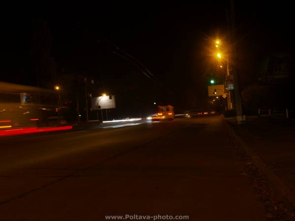 Ночная дорога в Полтаве