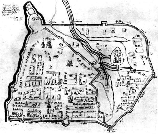Карта крепости Полтава 1722г.
