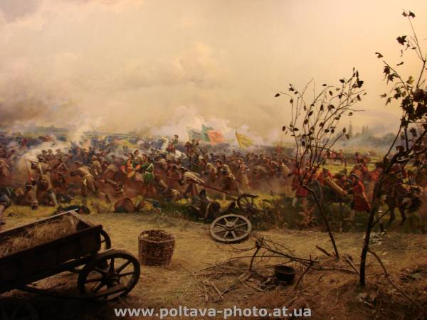 частина панорами в музее Полтавской битвы