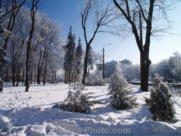Петровский парк Полтава фото в январе 2011