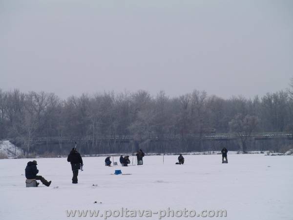 Ворскла, зимова рибалка