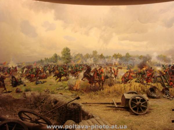головна панорама в музее Полтавской битвы